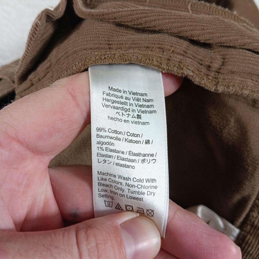 J Crew Pants Mens 34x30 Brown Corduroy 484 Slim Fit 5-Pocket Casual Cords - Picture 3 of 11